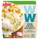 WW Colin d'Alaska crème ciboulette riz cuisiné aux petits légumes