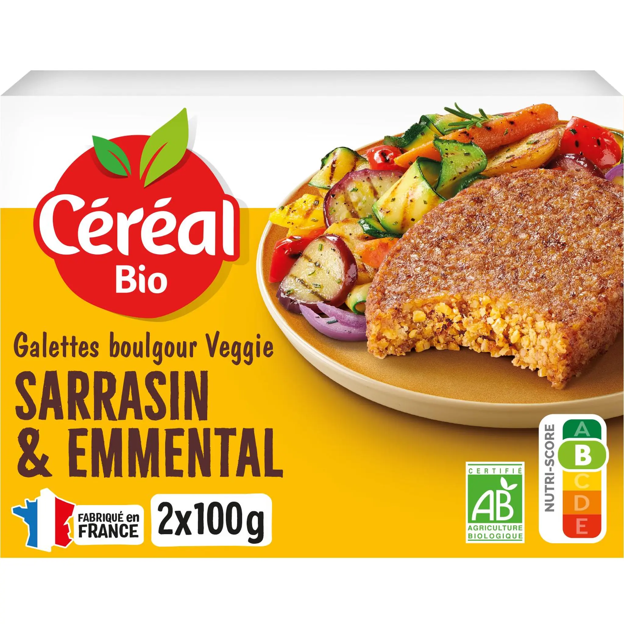 CÉRÉAL BIO Galettes boulgour et sarrasin à l'emmental