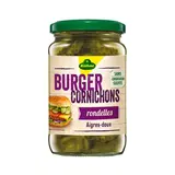 Kühne Cornichons aigres-doux en rondelles pour burger, 185g