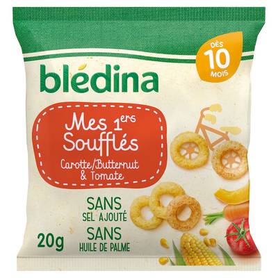 Blédina Soufflés carotte butternut et tomates Bébé dès 10 mois, 20g