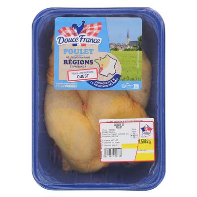 Douce France Cuisses de Poulet Jaune, environ 1,5kg
