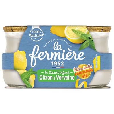 La Fermière Yaourt Citron Verveine, 2x140g