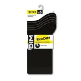 Dim Mi-chaussettes noires EcoDim x5, Taille 37/41