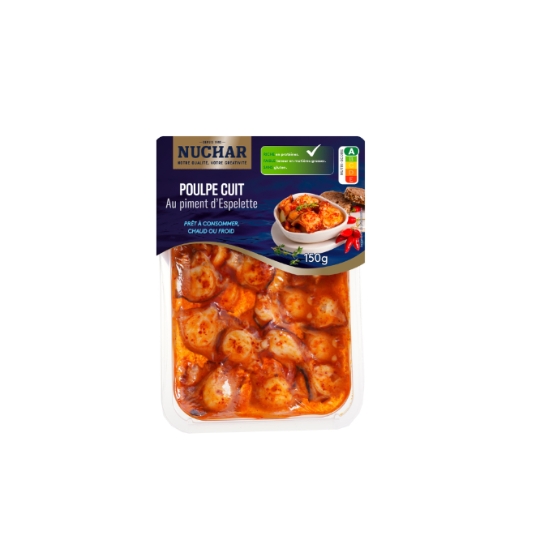 Plat Cuisiné Poulpe Cuit au Piment d'Espelette NUCHAR