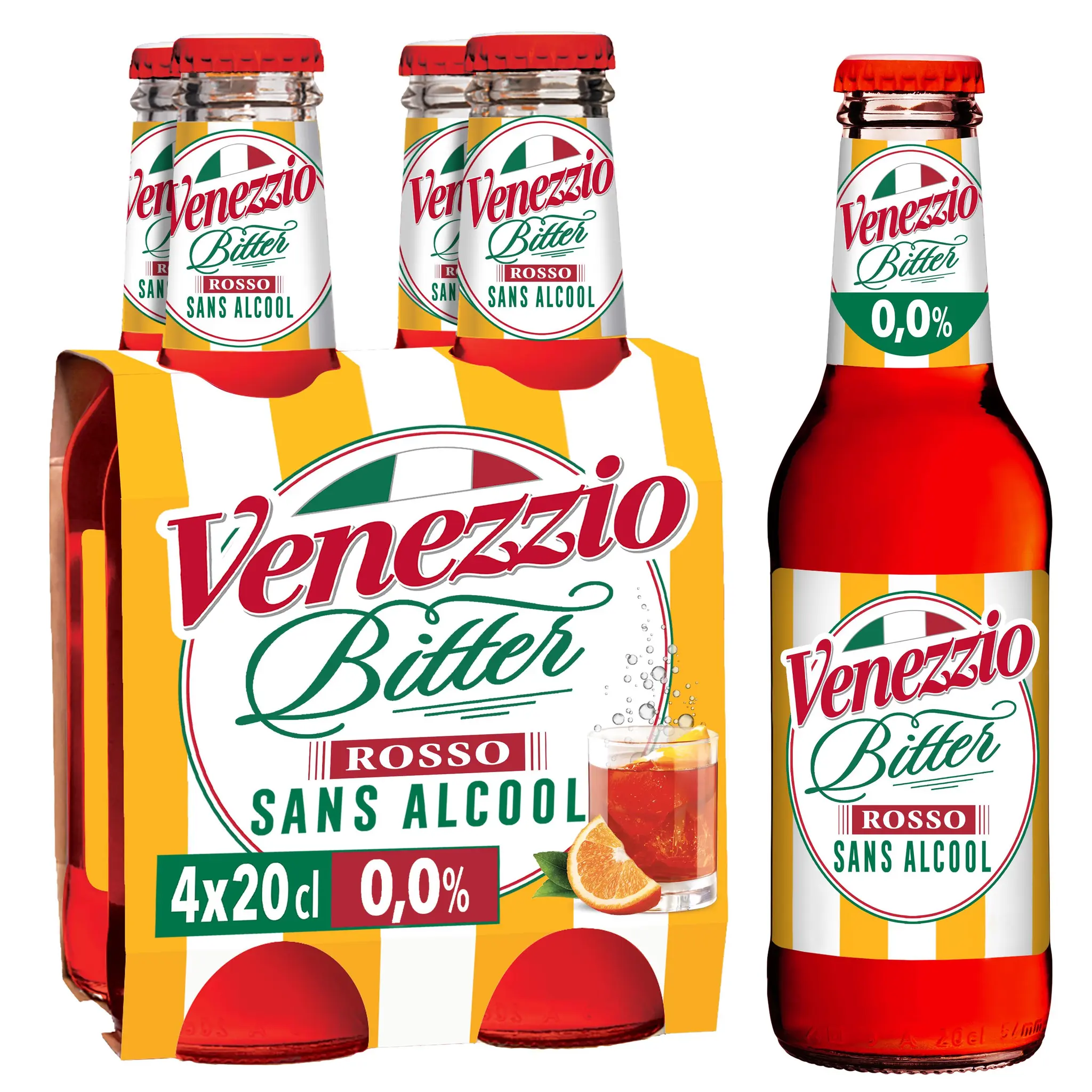 VENEZZIO Bitter Rosso Apéritif pétillant sans alcool