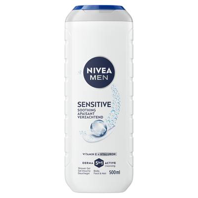Nivea Men Gel douche 5en1 apaisant vitamine E et hyaluron, 500ml