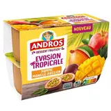 Andros Evasion tropicale Compote pomme mangue passion, 4x97g