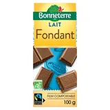 Bonneterre Chocolat fondant au lait bio, 100g