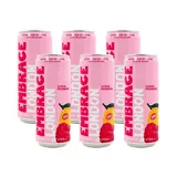 Embrace LONDON, Boisson Pétillante Citron Framboise, Lot de 6x33cl