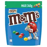 M&M'S Bonbons chocolatés Crispy au riz soufflé, 340g