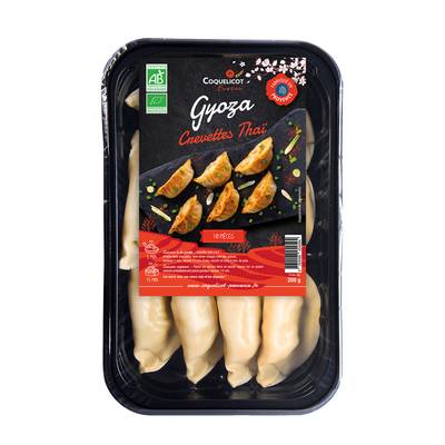 Coquelicot Provence Gyoza Crevettes Epices Thaï Bio, 10 gyoza - 200g