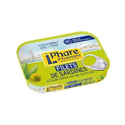 Filets de sardine à l'huile d'olive, en boîte 1/7, Phare d'Eckmuhl (100 g)