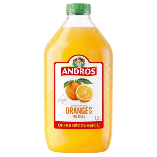 Jus D'Orange Pur Jus Sans Sucres Ajoutés ANDROS