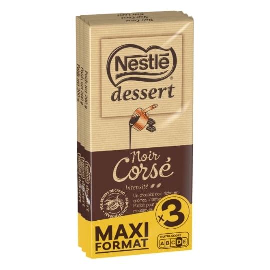 Tablette de Chocolat Noir Dessert Corsé NESTLE