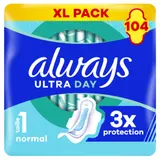 Serviettes Hygiéniques Ultra Day Avec Ailettes Normal Taille 1 ALWAYS