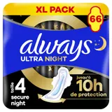 Serviettes Hygiéniques Ultra Night Avec Ailettes Secure Night Taille 4 ALWAYS