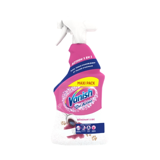 Détachant à Sec Oxi Action 3 en 1 Multi-Textiles Maxi Pack VANISH