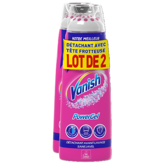 Détachant PowerGel Avant-Lavage Tête Frotteuse Sans Javel VANISH