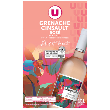 Pays d'OC IGP rosé Grenache Cinsault fontaine à vin 10L