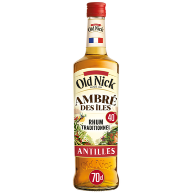 Rhum ambrée des îles OLD NICK, 40°, 70cl