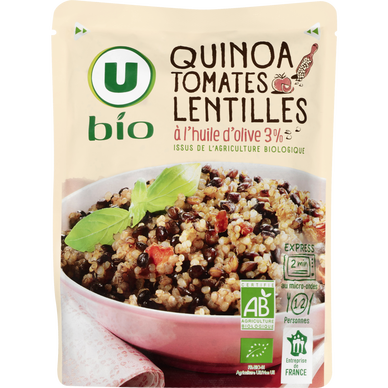 Quinoa lentilles et tomates  boîte de 250g