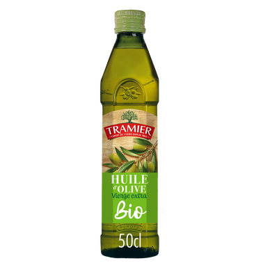 Huile d'olive vierge extra bio TRAMIER bouteille verre 50cl