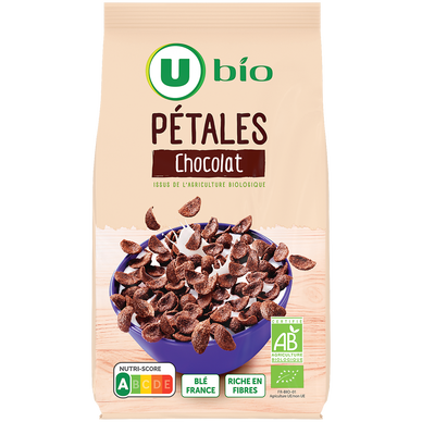 Céréales Pétales de blé chocolat bio, sachet 375g