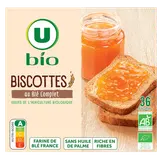 Biscottes au blé complet - boîte x36 tranches - 300g