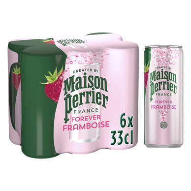 Boisson gaz.MAISON PERRIER FOREVER framboise 6x33cl