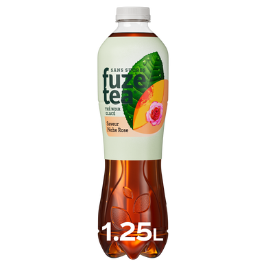 Boisson Thé glacé pêche rose sans sucres FUZETEA - Bouteille 1,25L