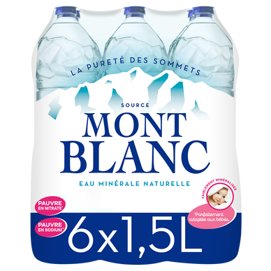 Eau minérale naturelle MONT BLANC, 6x1,5l
