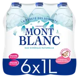 Eau minérale naturelle MONT BLANC, 6 bouteilles de 1 litre