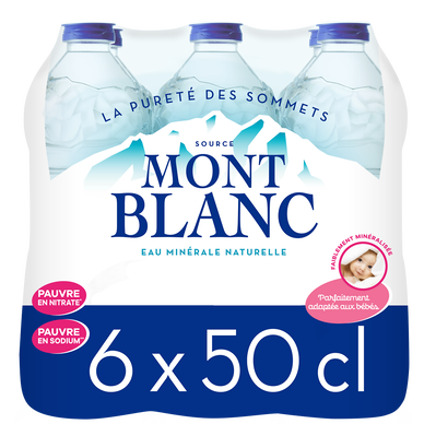 Eau minérale Mont blanc 6x50cl