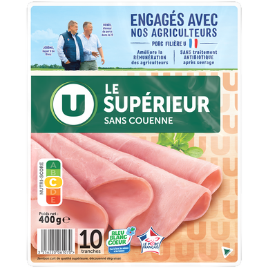 Jambon Supérieur sans couenne BBC U x10 tranches, 400g