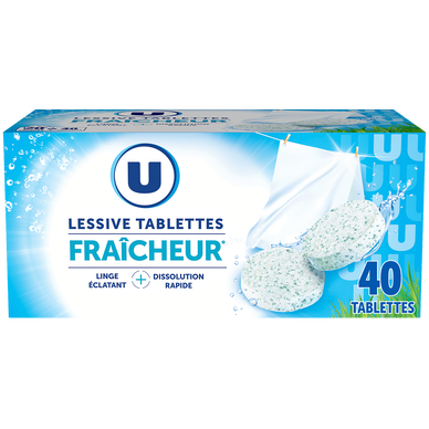 Lessive en doses - Fraîcheur - 40 lavages - 1 kg