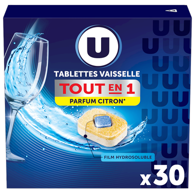 Tablettes lave-vaisselle citron tout en 1, x30