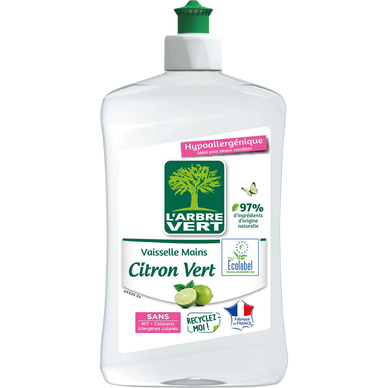 Liquide vaisselle et mains citron vert ARBRE VERT 500ml