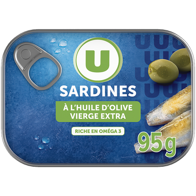 Sardines à l'huile olive vierge extra U 135g
