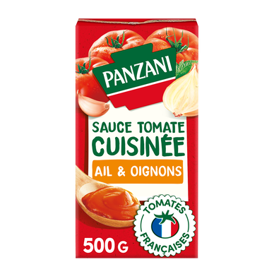 Sauce Tomate Cuisinée Ail et Oignon PANZANI - brique 500g