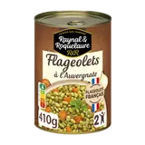 Flageolets cuisinés à l'Auvergnate RAYNAL ET ROQUELAURE - Boîte 410g