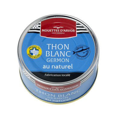 Thon blanc germon au naturel, LES MOUETTES D'ARVOR, 160g