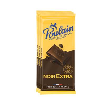 Tablette Chocolat Noir Extra POULAIN - 3x100g