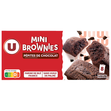 Mini brownies pépites chocolat 240g