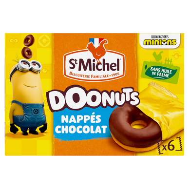 Gâteaux Doonuts nappés chocolat SAINT MICHEL x6 180g