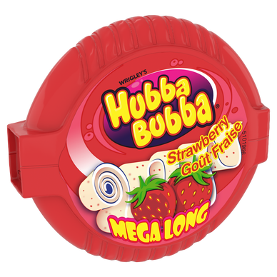 Chewing-gum Bubble Gum Fraise HUBBA BUBBA Rouleau de 56g