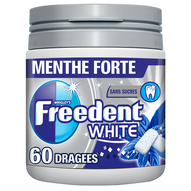 Chewing-gum White Menthe forte sans sucres FREEDENT x60