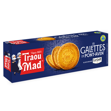 Biscuits Galettes de Pont Aven TRAOU MAD, paquet de 100g