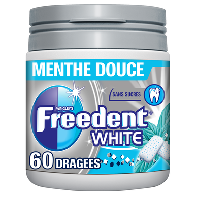 Chewing-gum White Menthe douce sans sucres FREEDENT x60