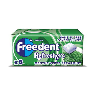 Chewing-gum Refreshers Menthe verte sans sucres FREEDENT x8