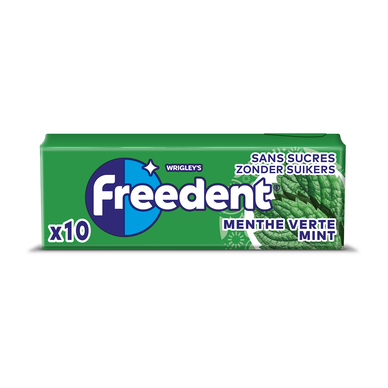 Chewing-gum Menthe verte sans sucres FREEDENT x10